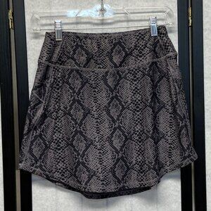 DSG Dicks Sporting Goods Mini Active Skort Knit Snake Python Print Black Grey S